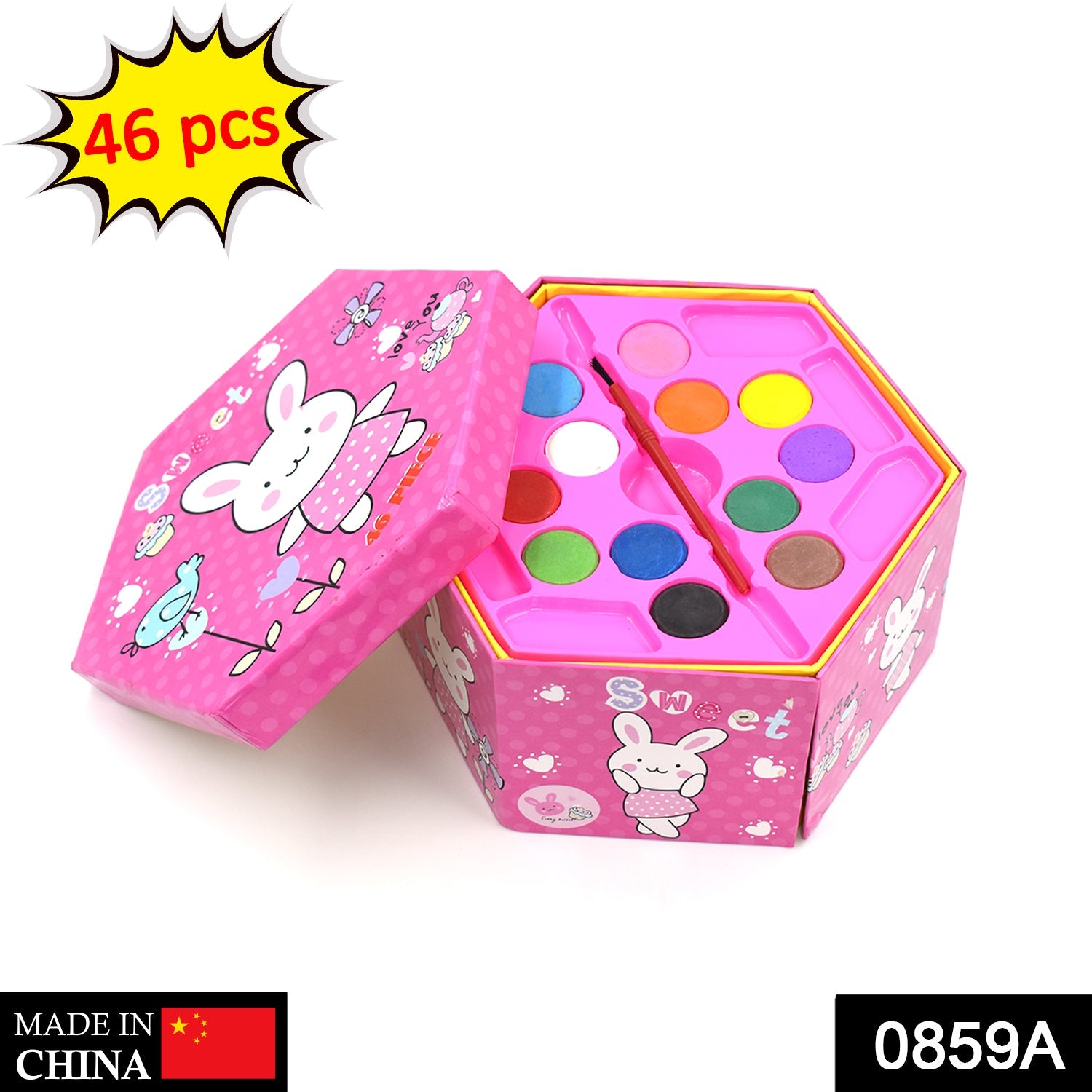 0859A Colouring Combo Colors Box Color Pencil,Crayons, Water Color, Sketch Pens Set of 46 DeoDap 0859A Colouring Combo Colors Box Color Pencil,Crayons, Water Color, Sketch Pens Set of 46 DeoDap